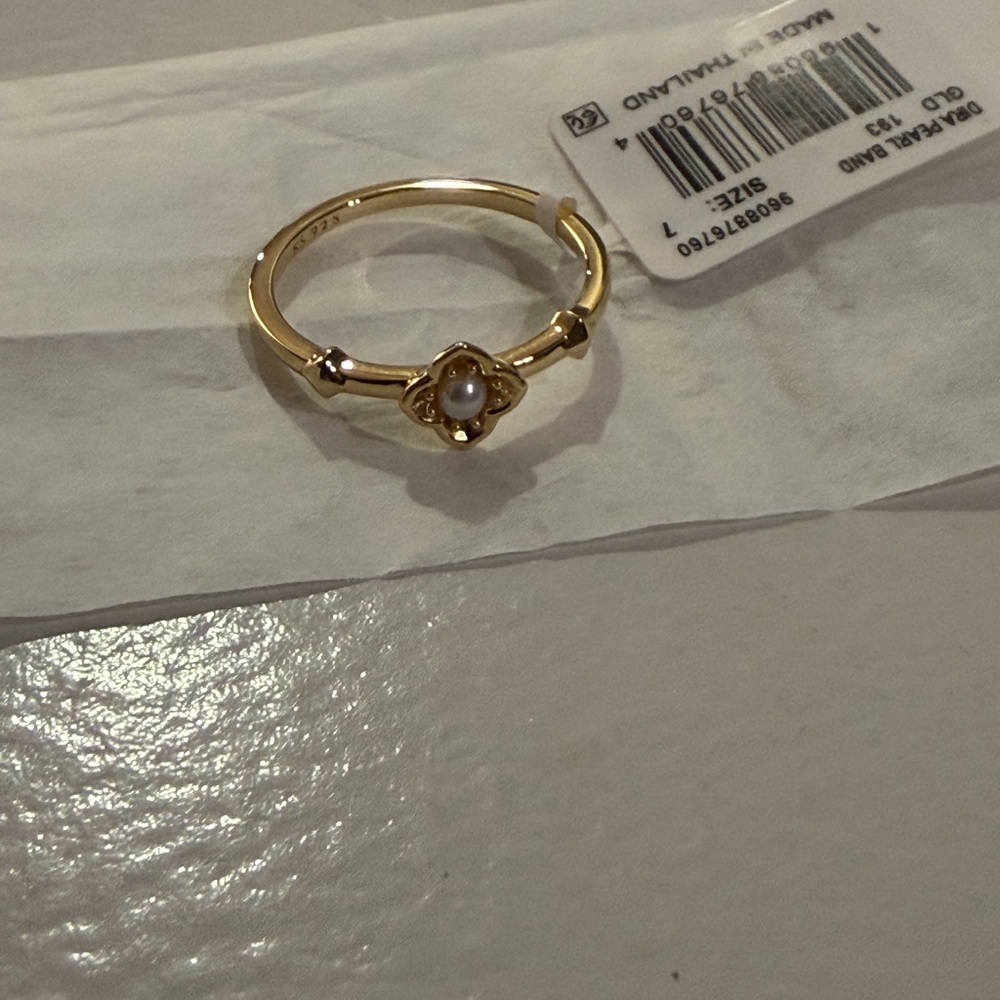 Kendra Scott Dira Ring 18k Gold Vermeil in size 7 - Picture 2 of 5